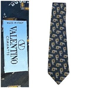 Vintage Valentino Silk Black Tie